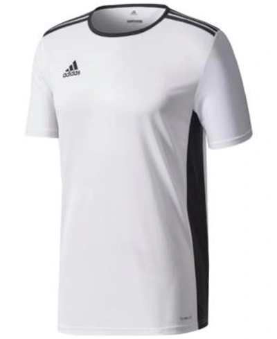 Adidas Originals Adidas Men's Entrada Climalite Soccer Shirt In White/black