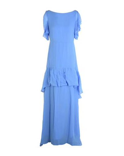 Pinko Long Dresses In Blue