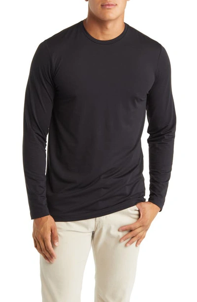 Travismathew The Crew Long Sleeve T-shirt In Black