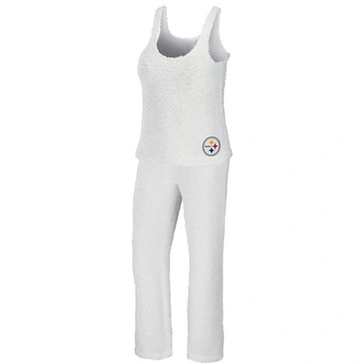 Wear By Erin Andrews Cream Pittsburgh Steelers Plus Size Cozy Scoop Neck Tank Top & Pants Set