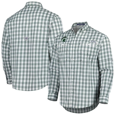Columbia Green Michigan State Spartans Super Tamiami Omni-shade Long Sleeve Button-down Shirt