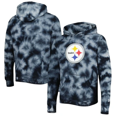 New Era Black Pittsburgh Steelers Team Tie-dye Pullover Hoodie