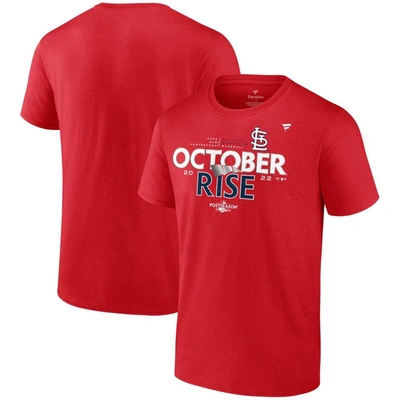 Fanatics Branded Red St. Louis Cardinals 2022 Postseason Locker Room T-shirt