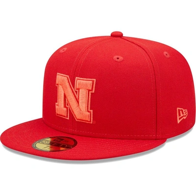 New Era Scarlet Nebraska Huskers Bright Undervisor 59fifty Fitted Hat