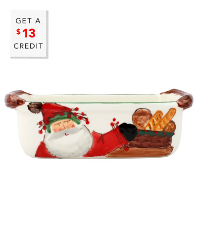 Vietri Old St. Nick Loaf Pan In Multi