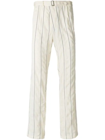 Haider Ackermann Kunzite Cotton Blend Belted Trousers In Ivory
