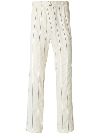 Haider Ackermann Kunzite Cotton Blend Belted Pants In Ivory