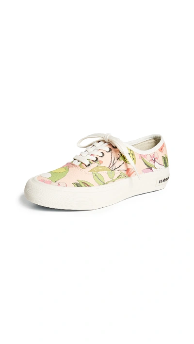 Seavees X Trina Turk Legend Sneakers In Pink Secret Garden