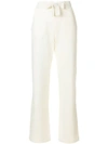 Moncler Ankle Slit Track Pants In White