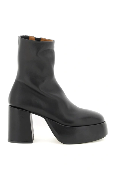 Marsèll Marsell Tacplat Leather Ankle Boots In Black