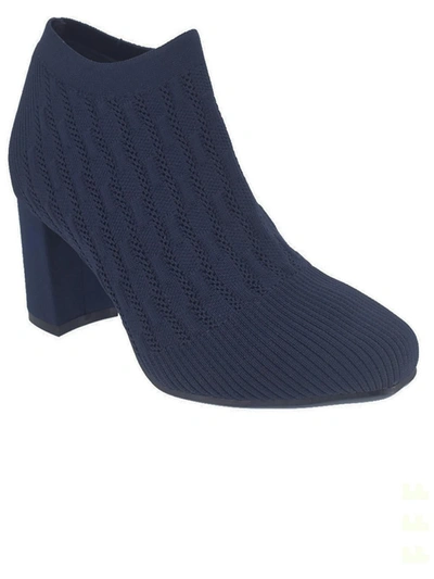 Impo Women's Noeva Stretch Knit Ankle Bootie With Memory Foam Women's Shoes In Blue