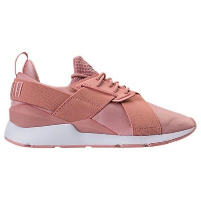 Puma Women's Muse Satin Ep Casual Sneakers From Finish Line In Orange
