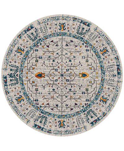 Amer Rugs Montana Dyanne 7'6" X 7'6" Round Area Rug In Ivory/cream