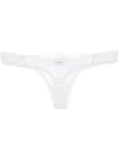 La Perla Lapis Lace Thong In White