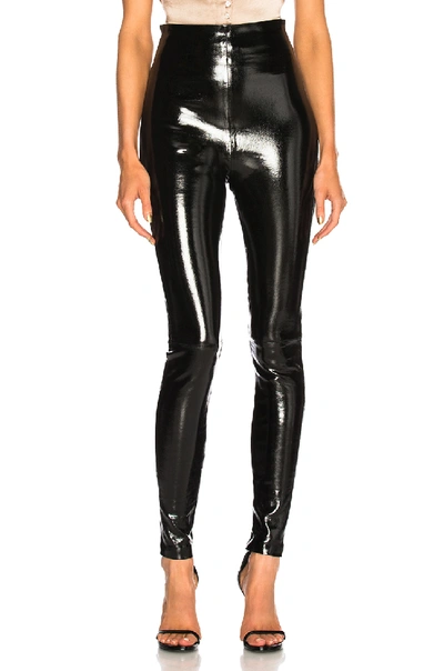 Sablyn Jessica Patent High Waisted Leggings In Black