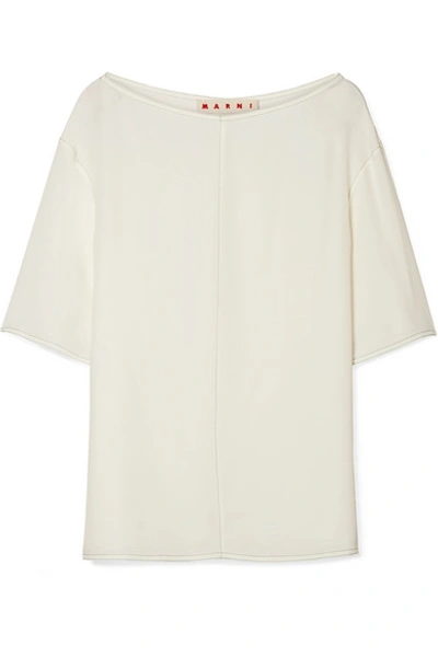 Marni Crepe De Chine Top In White