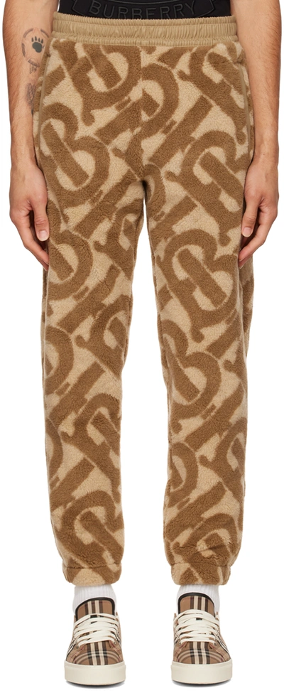 Burberry Beige & Brown Monogram Lounge Trousers