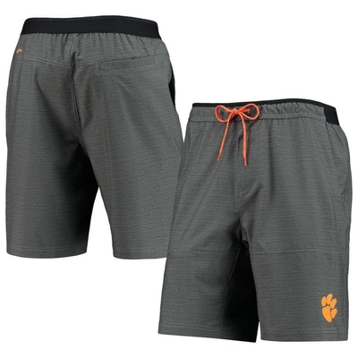 Columbia Heathered Grey Clemson Tigers Twisted Creek Omni-shield Shorts