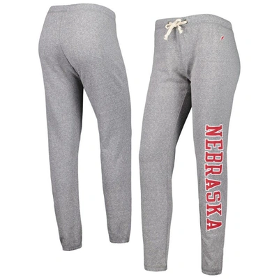 League Collegiate Wear Heather Gray Nebraska Huskers Victory Springs Tri-blend Jogger Pants