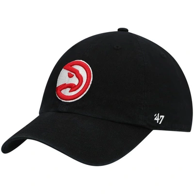 47 ' Black Atlanta Hawks Team Clean Up Adjustable Hat