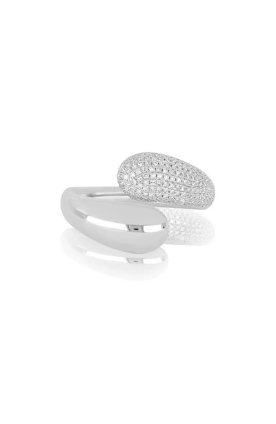 Ef Collection Double Dome Diamond Ring In White Gold
