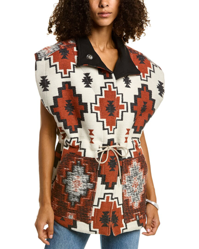 Iro Rinar Sleeveless Patterned Jacket In Brown