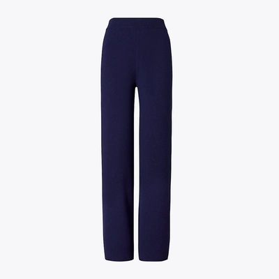 Tory Sport Tory Burch Cashmere Wide-leg Pant In Tory Navy