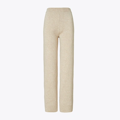 Tory Sport Tory Burch Cashmere Wide-leg Pant In Natural Heather