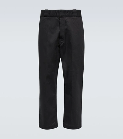 Junya Watanabe Cropped Cotton-blend Twill Pants In Black