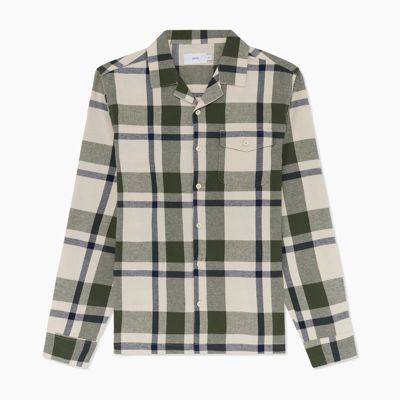 Onia Flannel Convertible Shirt In Swan