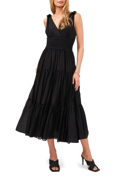 Vince Camuto Tiered Midi Dress In Black