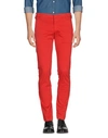 Entre Amis Casual Pants In Red