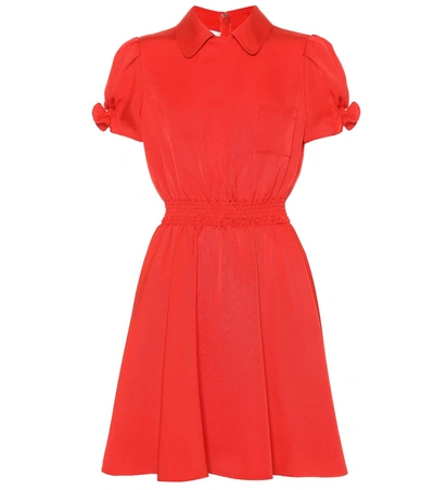 Valentino Silk-blend Dress In Red