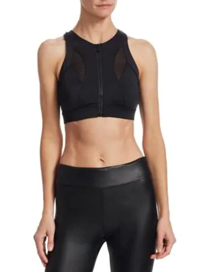 Cushnie Et Ochs Melusine Zip Crop Top In Black