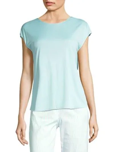 Piazza Sempione Jersey Top In Seafoam