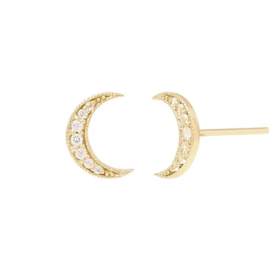 Monarc Jewellery Selene Stud Earrings. 9ct Gold And White Topaz
