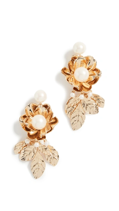 Kate Spade Lavish Blooms Statement Earrings In Gold