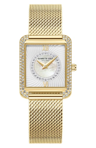 Kenneth Cole Automatic Pavé Bracelet Watch, 30.5mm In Gold
