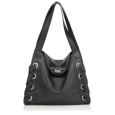 Jimmy Choo Rion/s Black Grainy Soft Leather Tote Bag
