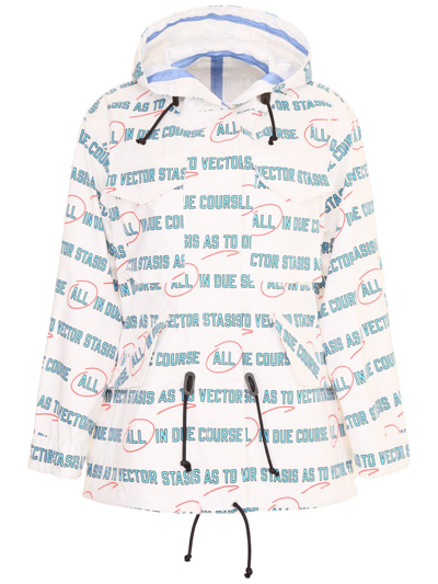 Sacai Printed Parka In Off White (white)