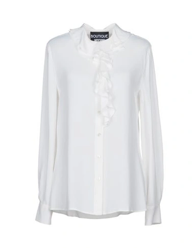 Boutique Moschino Solid Color Shirts & Blouses In White