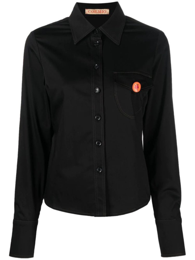 Cormio Katy Pin-badge Shirt In Black