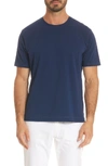 Robert Graham Solid Cotton Jersey T-shirt In Navy