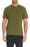 Robert Graham Solid Cotton Jersey T-shirt In Olive