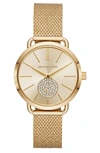 Michael Kors Women's Portia Gold-tone Stainless Steel Mesh Bracelet Watch 37mm