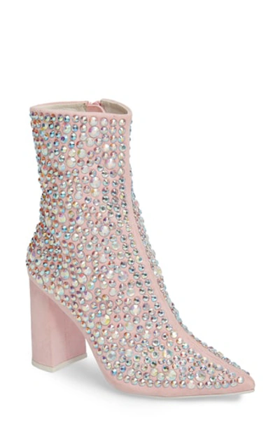 Jeffrey Campbell Siren j Bootie In Pink Combo Faux Suede ModeSens