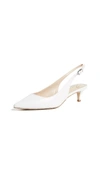 Sam Edelman Ludlow Slingback Pumps In Bright White Leather