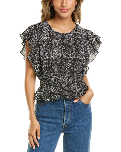 Celina Moon Ruffle Blouse In Black