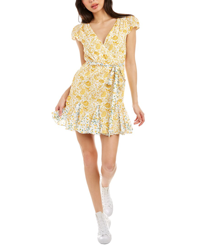 Celina Moon Belted Mini Dress In Yellow