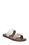 Sam Edelman Gala Two Strap Slide Sandal In Natural Naked/ Bright White